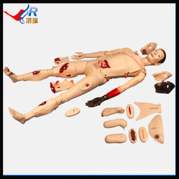 HR / J110 mannequin de silicone Manikin de soins infirmiers à traumatisme avancé